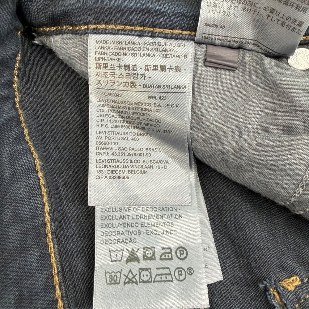 Levi's 724 High-Rise Straight Cropped Jeans Womens 4 W27 Black NWT Frayed Hem - Picture 7 of 12